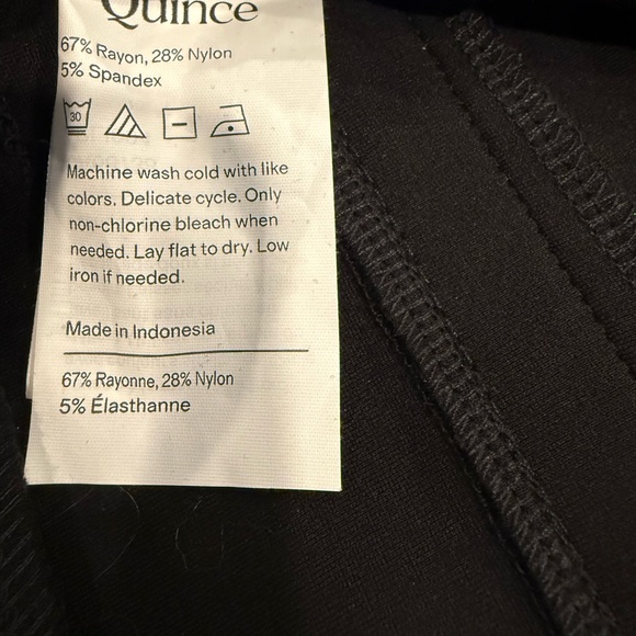 Quince Ultra-Stretch Ponte Straight Leg Pants Black M NWT Pull-On - Picture 8 of 12